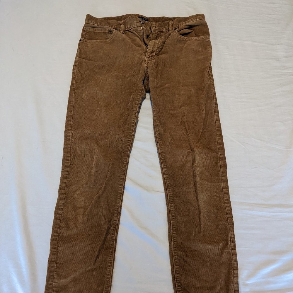 Men's J. Crew Corduroy, Dark Brown Chino's Size: 29 x 32